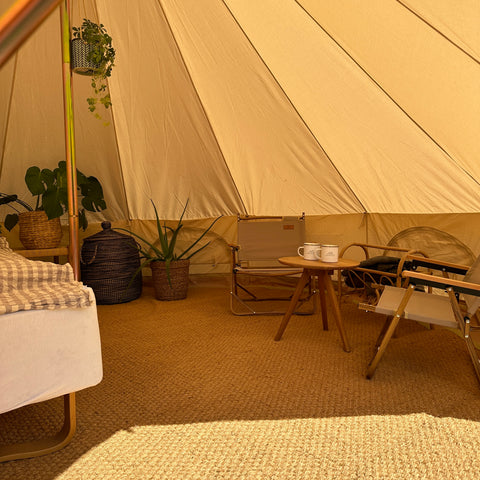 Golvmatta till glampingtält
