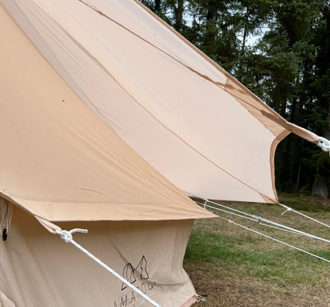 Regnskydd til glampingtält